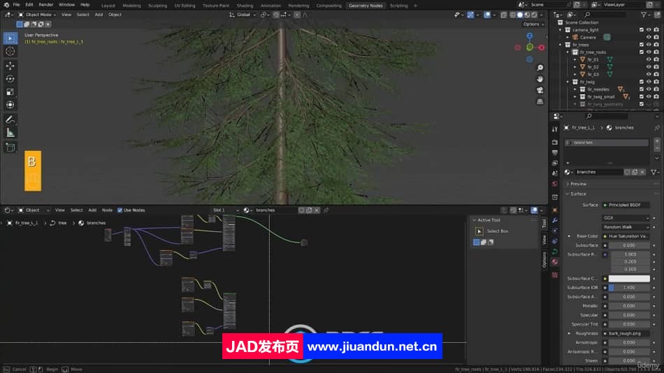 Blender森林树木植物环境场景制作视频教程 Blender 第14张