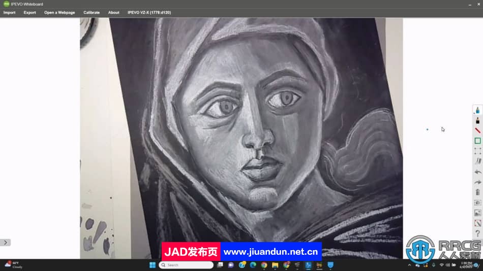 黑白肖像特征人物素描传统绘画技术训练视频教程 CG 第7张