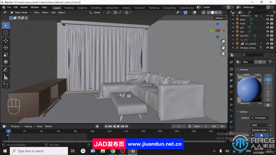 Blender 3D室内场景可视化制作视频教程 Blender 第12张