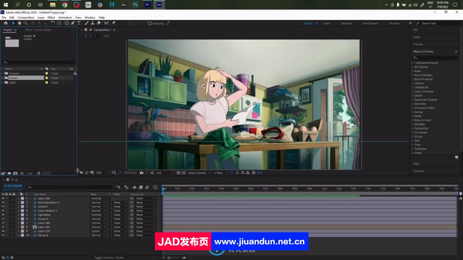 【中文字幕】吉卜力风格循环动画实例制作视频教程 PS教程 第9张