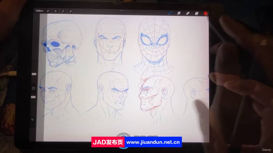 漫画和动画人物角色头与脸部绘画技术视频教程 CG 第3张