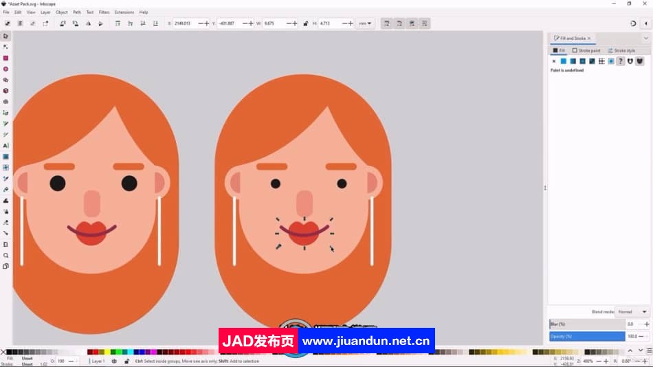 【中文字幕】Inkscape与工具包矢量角色设计技术训练视频教程 CG 第11张