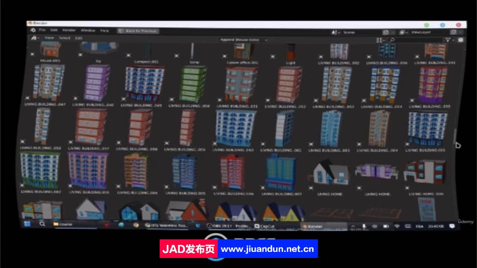 Blender卡通等距扁平城市模型设计视频教程 Blender 第10张