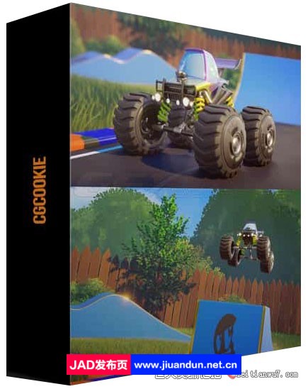 CGCookie -Blender三维卡通越野卡车绑定动画完整教程-中英字幕 3D 第1张