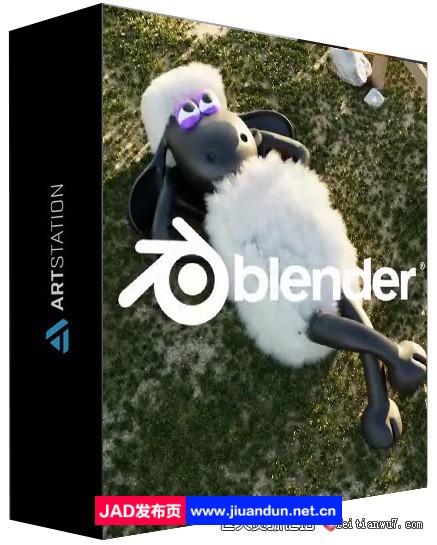 Blender小羊肖恩卡通角色建模制作视频教程-中英字幕 3D 第1张