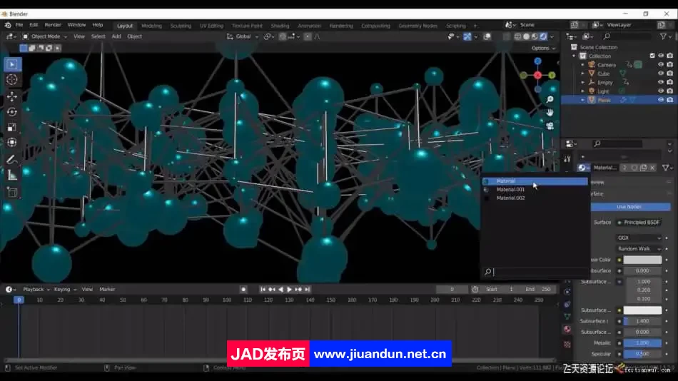 Blender 创建plexus几何体创意制作渲染动画视频教程-中英字幕 3D 第6张
