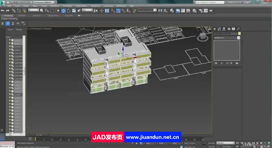 3dsMax与V-Ray室外建筑场景建模与渲染技术视频教程-中英字幕 3D 第2张
