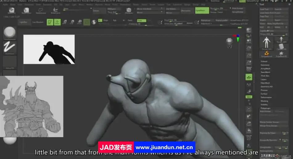 Zbrush 高精度男性角色解剖结构雕刻完整制作教程-中英字幕 3D 第2张