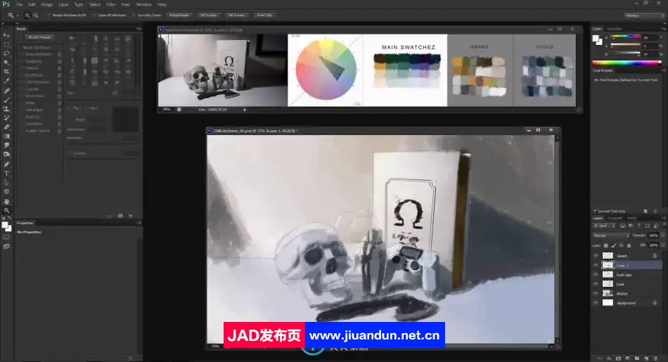 静物色彩绘画基础入门技术训练视频教程 CG 第4张