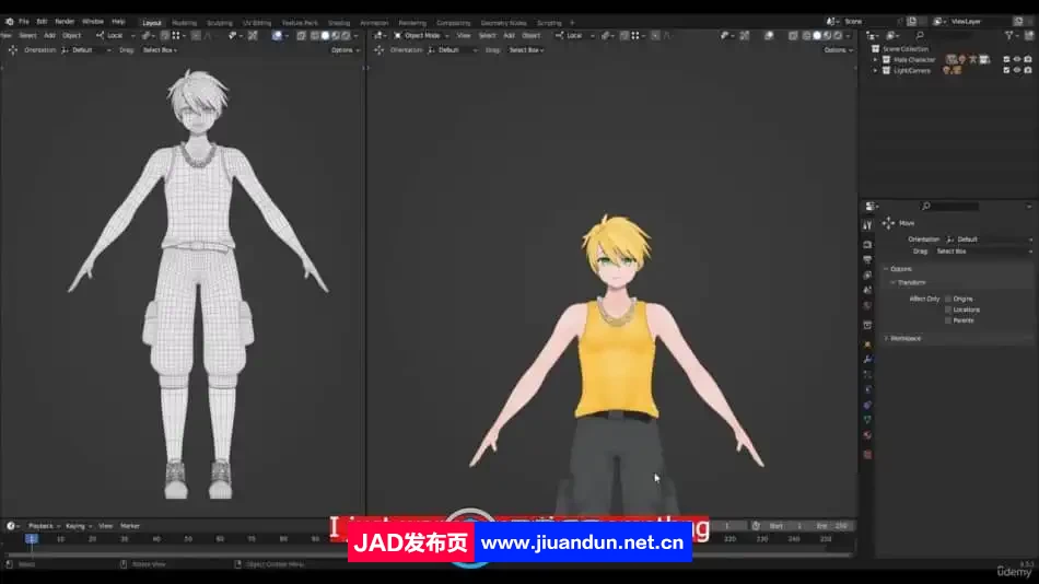 Blender动漫卡通角色完整建模制作流程视频教程 3D 第2张