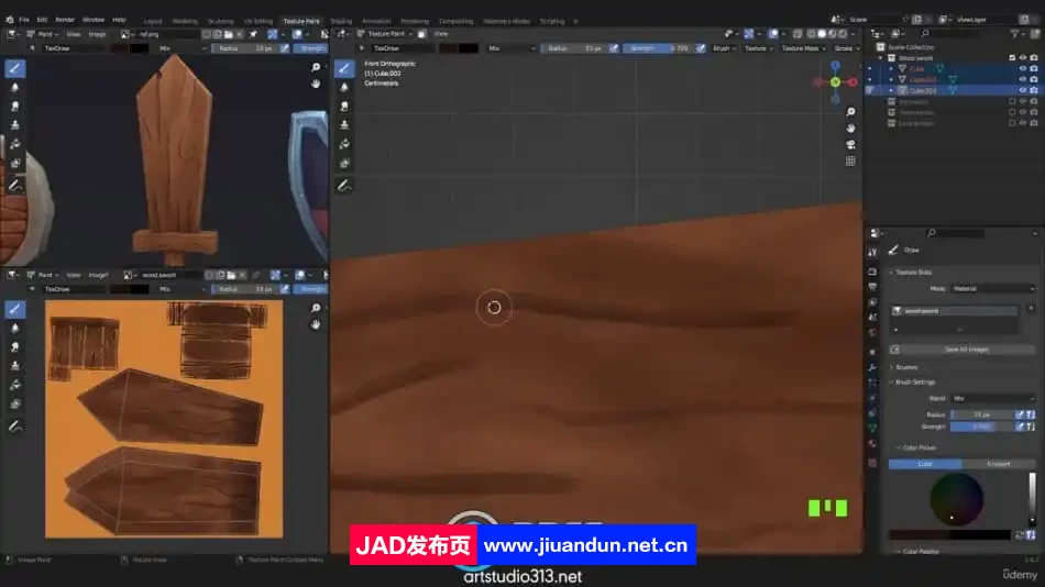 Blender 3.6游戏资产纹理绘制技术视频教程 3D 第5张