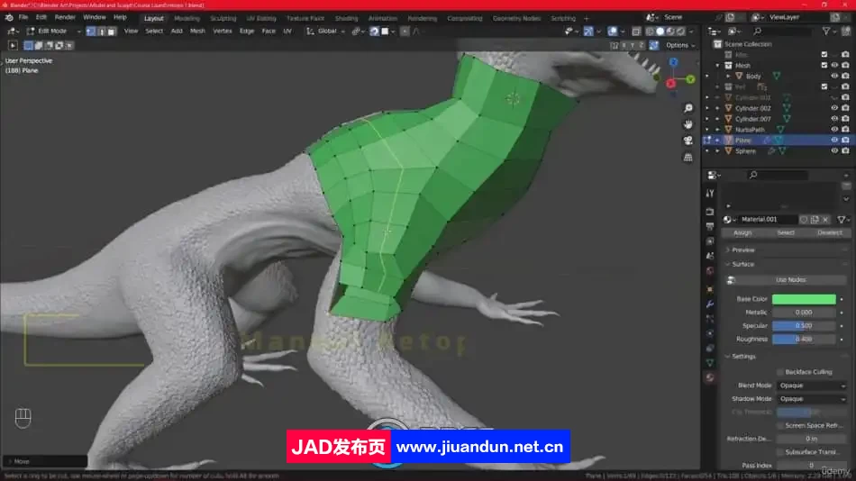 Blender蜥蜴游戏角色初学者全套制作流程视频教程 3D 第7张