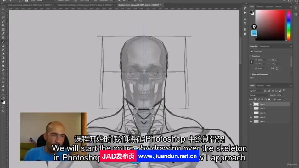 【中英双语】Zbrush超人人体解剖学完整制作流程视频教程 3D 第10张