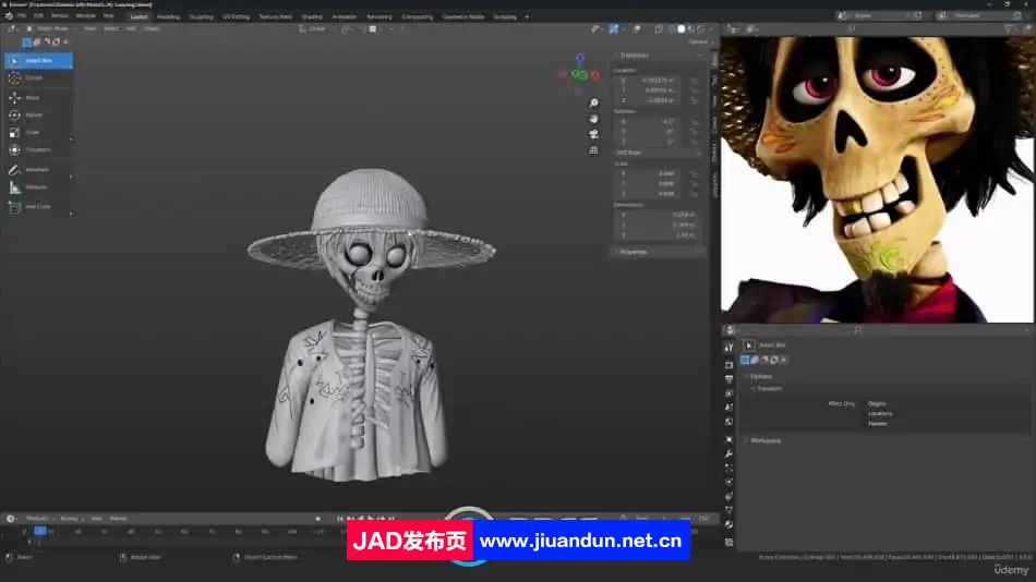 Blender海贼王路飞动漫角色完整制作流程视频教程 3D 第6张