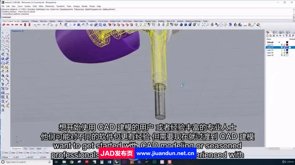 【中英双语】Rhinoceros 3D曲面建模制作训练视频教程 3D 第7张