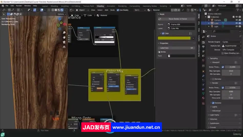 Blender使用节点制作纹理材质核心技术视频教程 3D 第11张