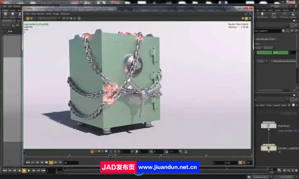 Houdini锁链刚体动画技术训练视频教程 Houdini 第2张