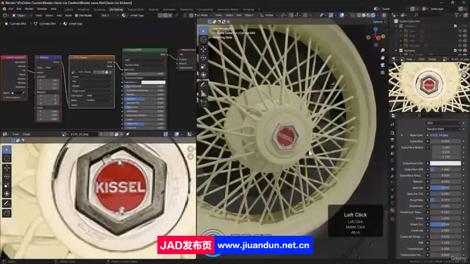 Blender经典老爷车完整建模制作流程视频教程 3D 第9张