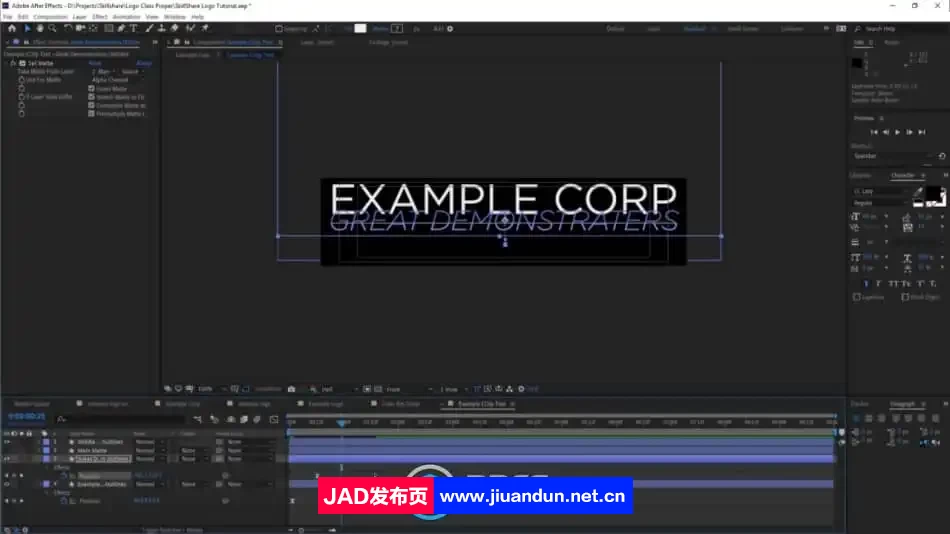 如何在After Effects中轻松制作Logo演绎动画视频教程 AE 第5张