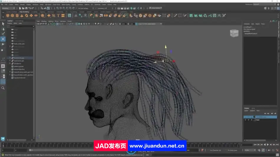 Maya中Xgen逼真人物角色面部与发型制作视频教程 3D 第4张