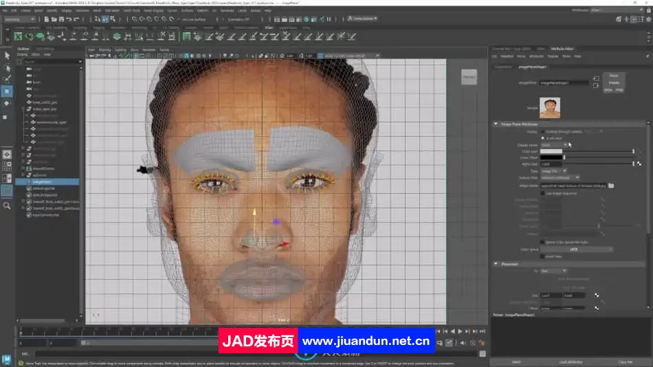 Maya中Xgen逼真人物角色面部与发型制作视频教程 3D 第11张