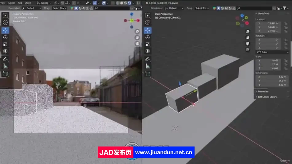 Blender复古写实汽车街道城市环境场景制作视频教程 3D 第5张