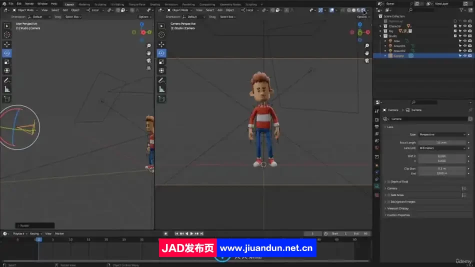 Blender三维人物角色建模与动画制作视频教程 3D 第12张