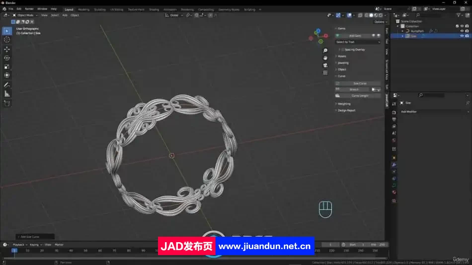 Blender珠宝产品制定设计雕刻工作流程视频教程 3D 第8张