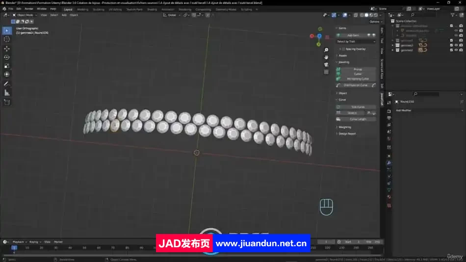 Blender珠宝产品制定设计雕刻工作流程视频教程 3D 第7张