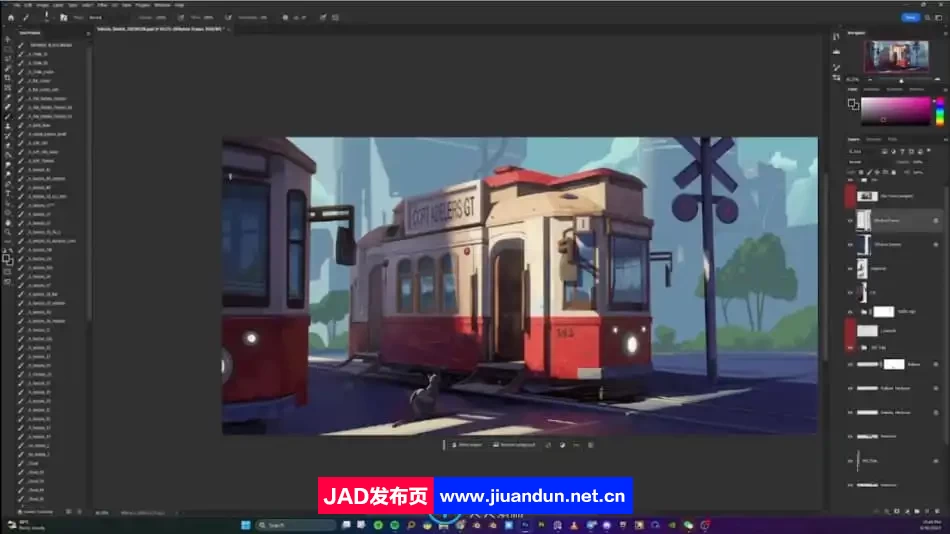 有轨电车从3D到2D数字绘画训练视频教程 3D 第6张