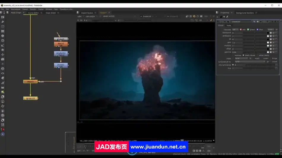 Houdini和Nuke岩石火焰视觉特效制作视频教程 Houdini 第13张