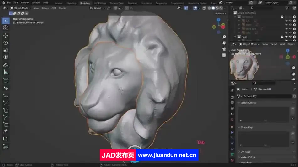 Blender数字角色肖像雕刻与3D打印流程训练视频教程 3D 第4张
