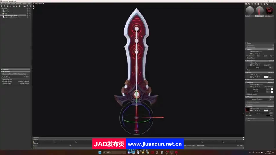 Blender大剑游戏武器资产完整制作流程视频教程 3D 第12张