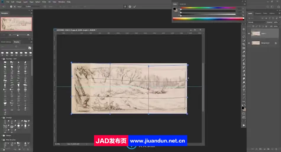 Houston Sharp画师自然风景素描数字绘画视频教程 CG 第3张