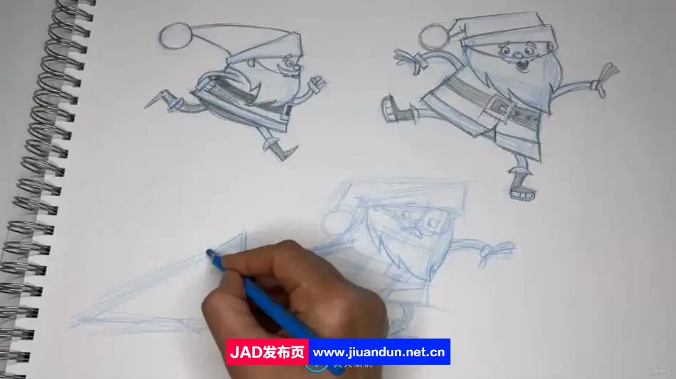 卡通圣诞老人人物手绘绘画大师班视频教程 CG 第5张
