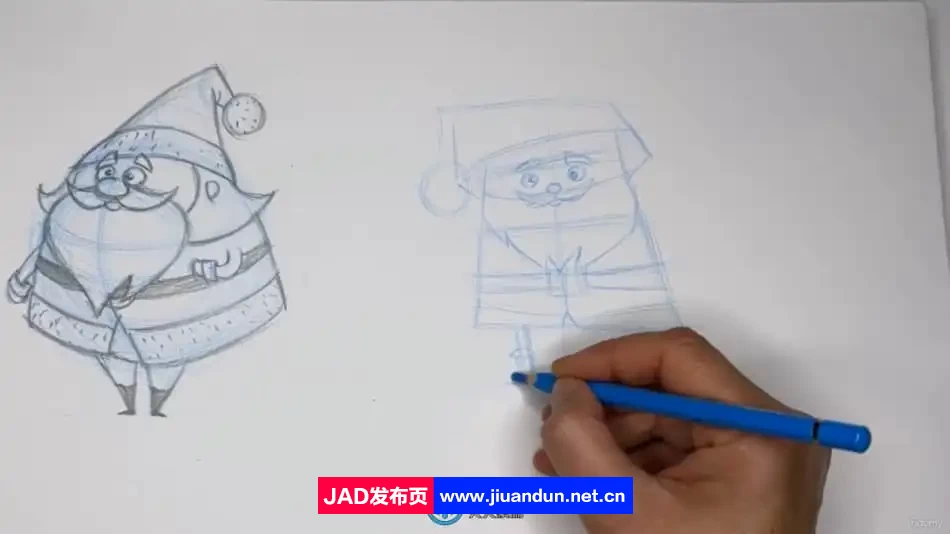 卡通圣诞老人人物手绘绘画大师班视频教程 CG 第3张