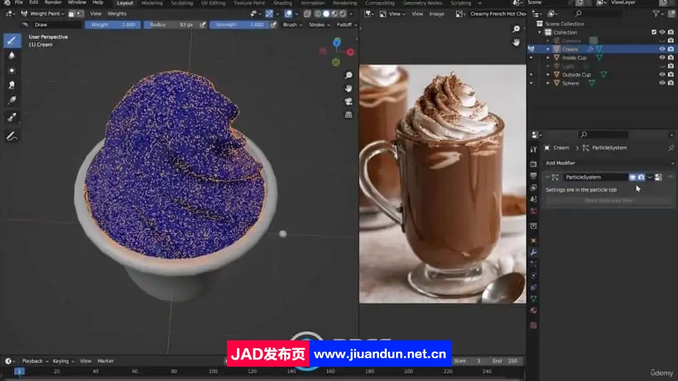 Blender逼真咖啡杯实例制作训练视频教程 3D 第3张