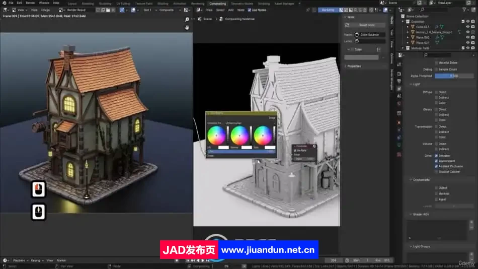 Blender4 AAA级游戏模型资产制作工作流程视频教程 3D 第18张