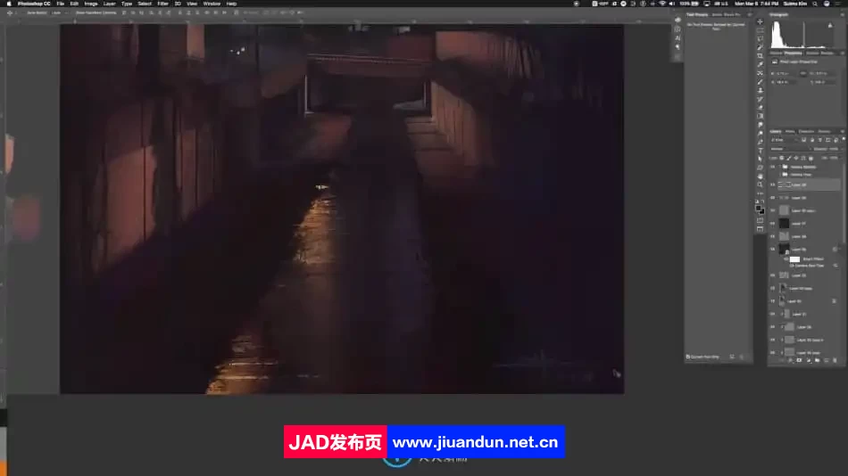 户外地道桥场景素描写生数字绘画视频教程 CG 第9张
