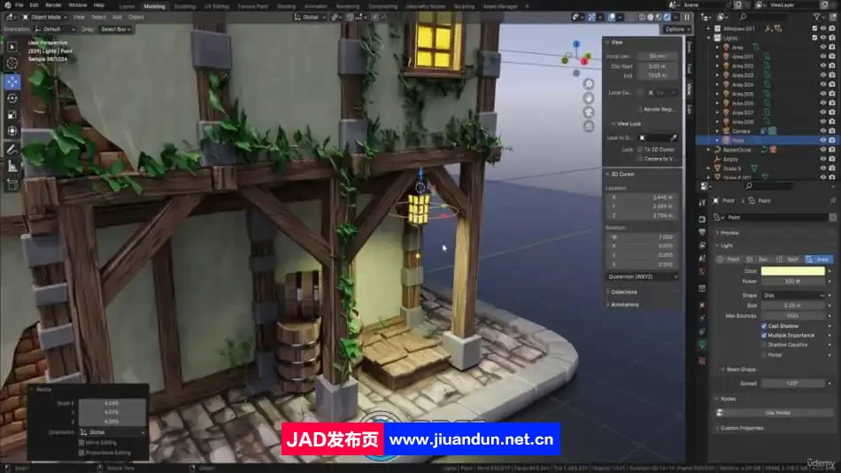 Blender4 AAA级游戏模型资产制作工作流程视频教程 3D 第20张