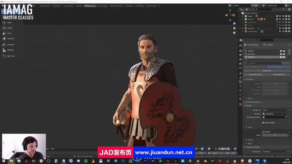 Blender古罗马战争角色与场景制作视频教程 3D 第11张