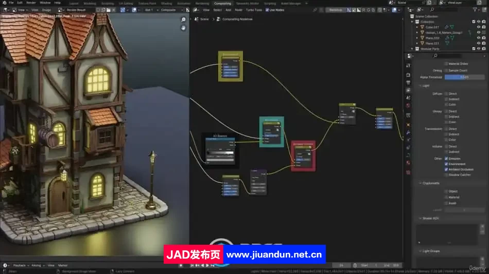 Blender4 AAA级游戏模型资产制作工作流程视频教程 3D 第3张