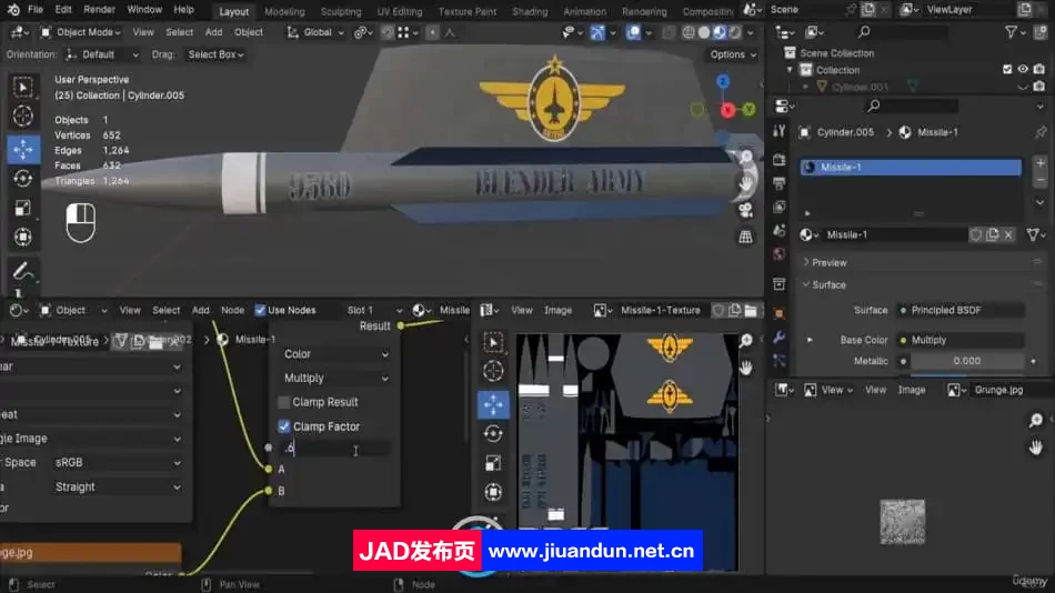 Blender 4 喷气式战斗机F15影视动画完整制作视频教程 3D 第11张