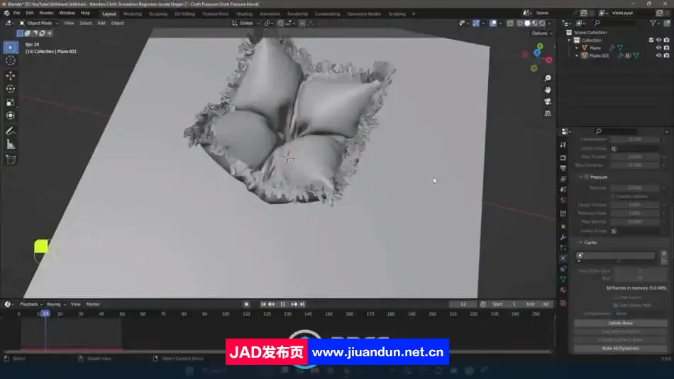 Blender 3D逼真布料仿真技术训练视频教程 3D 第3张