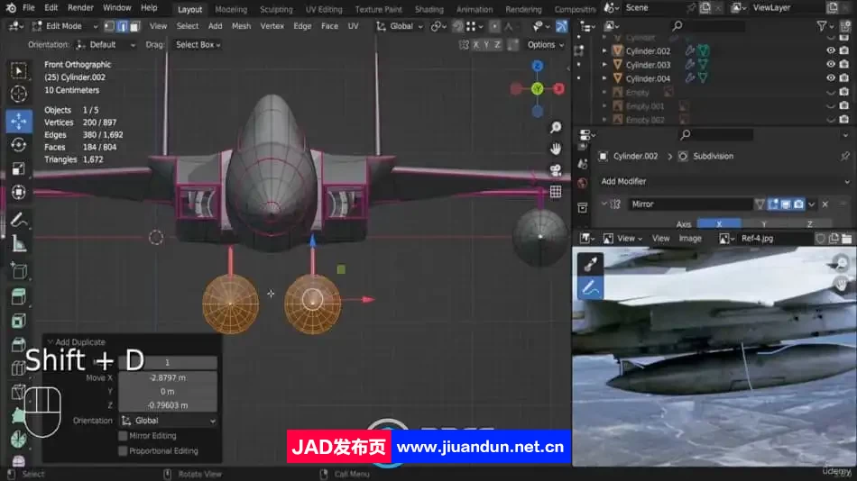 Blender 4 喷气式战斗机F15影视动画完整制作视频教程 3D 第5张