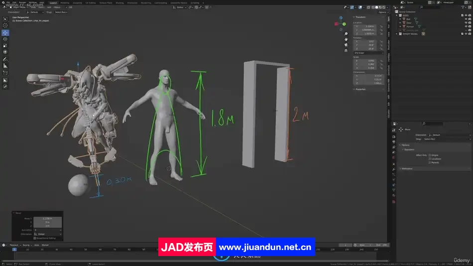 Blender与VR Gravity Sketch概念艺术角色创作流程视频教程 3D 第6张