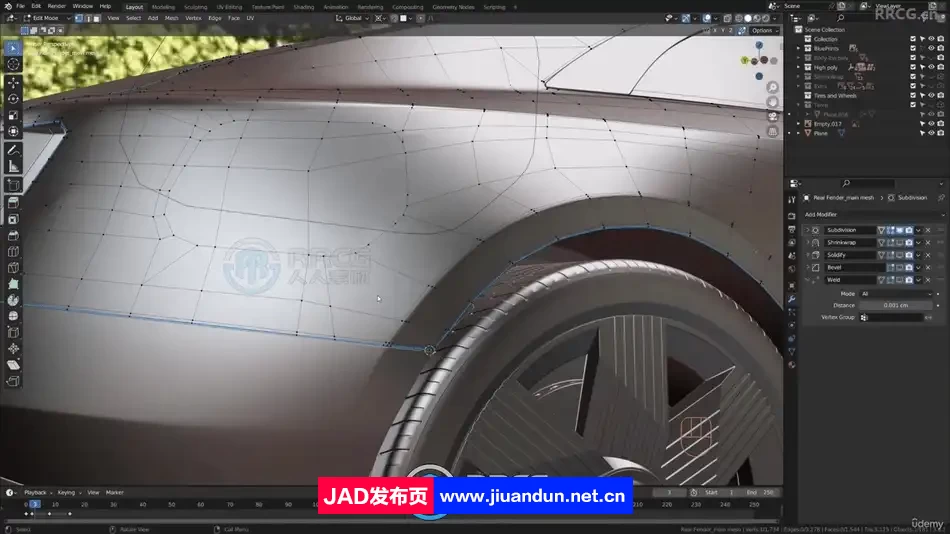 Blender劳斯莱斯Spectre汽车完整建模制作流程视频教程 3D 第4张
