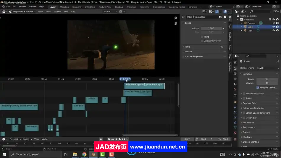 Blender与AI人工智能动画短片制作流程视频教程 3D 第18张