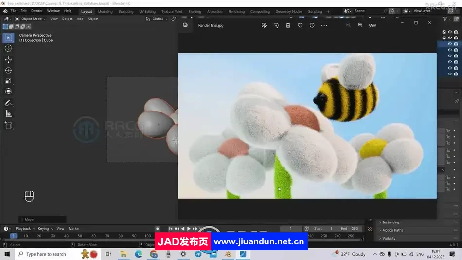 Blender4.0 3D设计插画基础技能训练视频教程 3D 第6张