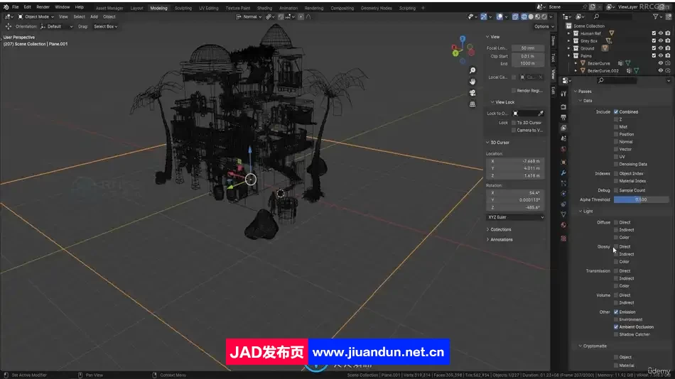 Blender 4逼真3D建筑环境完整制作指南视频教程 3D 第17张